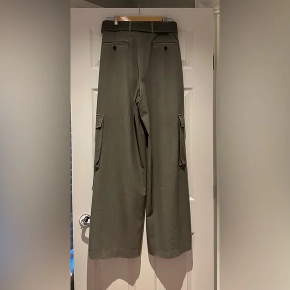 Dries Van Noten Green Wide Leg Pants - Picture 2 of 2